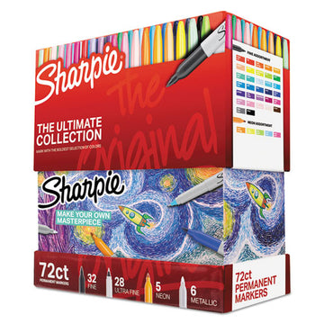 Sharpie® Permanent Markers Ultimate Collection Value Pack, Assorted Bullet Tips, Assorted Colors, 72-set freeshipping - TVN Wholesale